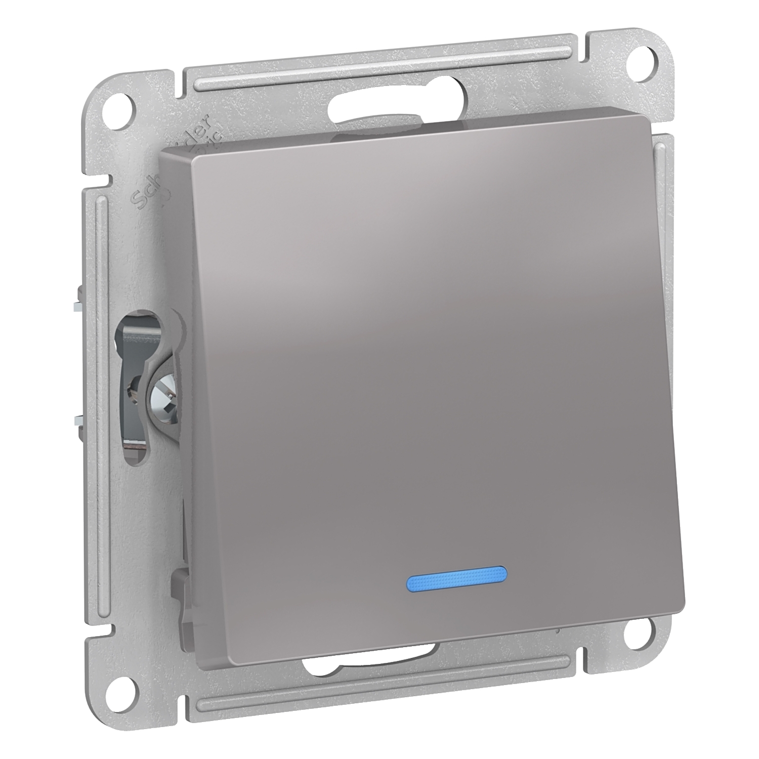 

Переключатель Schneider Electric ATN000363 AtlasDesign, 1-клавишный, с подсветкой, сх.6а, 10АХ, механизам, алюминий, ATN000363
