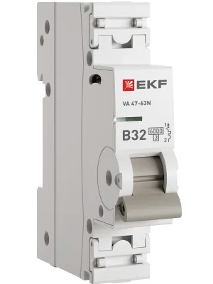 

Автоматический выключатель EKF M636132B 1P 32А (B) 6кА ВА 47-63N PROxima, M636132B