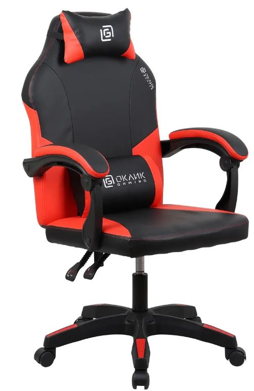 

Кресло игровое Oklick SPIRIT 2006691 черный/красный сиденье, черный/красный искусственная кожа с подголов. крестов. пластик черный, SPIRIT