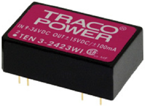 Изображение товара Преобразователь DC/DC TRACO POWER TEN 3-2412WI 3 ВА для электроники