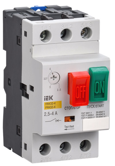 

Пускатель IEK DMS11-004 ПРК32-4 In=4A Ir=2,5-4A Ue 660В, DMS11-004