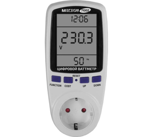 Изображение товара Ваттметр МЕГЕОН 71002 для контроля потребляемой мощности