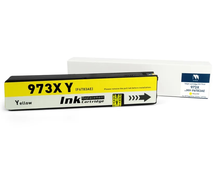 

Картридж струйный NVP NV-F6T83AE 973X Yellow для HP PageWide 352dw/377dw/Pro 452d/477/552/577/Managed P55250dw/ P57750dw (7000 стр) совместимый, NV-F6T83AE