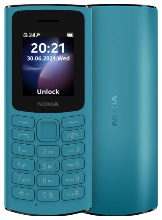 

Мобильный телефон Nokia 105 4G Dual Sim TA-1551 1GF018UPG1C01 Blue, 105 4G Dual Sim TA-1551
