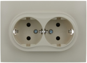 фото Розетка двухместная с заземлением IEK SK-R24-16-K10-F