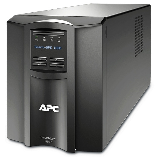 

Источник бесперебойного питания APC SMT1000IC Smart-UPS, Line Interactive, 1000VA, Tower, 230V, 8x IEC C13 outlets, SmartConnect Port+SmartSlot, AVR,, SMT1000IC
