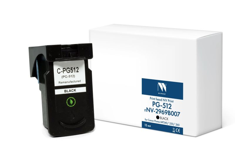 

Картридж NVP NV-2969B007 струйный PG-512 Black для Canon Pixma MP240/250/260 (15 мл) совместимый, NV-2969B007