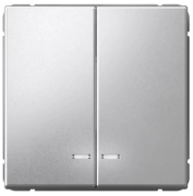 фото Выключатель двухклавишный с подсветкой  Systeme Electric GAL000353