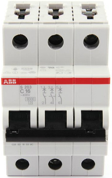 Изображение товара Автоматический выключатель ABB 2CDS253001R0164 3п 16А IP20 Compact S200