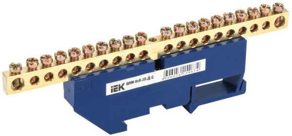 Изображение товара Шина нулевая IEK Ni ШНИ-6х9-20-Д-С для электрических соединений