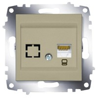

Розетка ABB 619-011400-247 Cosmo компьютерная (RJ45 cat 6 + гнездо) 50В, IP20 (титаниум), 619-011400-247