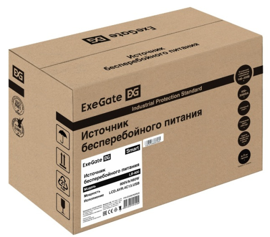 фото Источник бесперебойного питания Exegate Smart LB-800.LCD.AVR.4C13.USB в Краснодаре