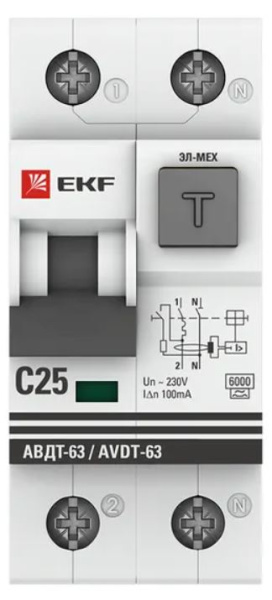 фото Автомат дифференциальный EKF DA63-25-100em-AC в Воронеже