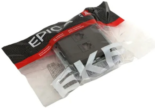 фото Розетка компьютерная двойная EKF UP1-SOM-2RJ45-5