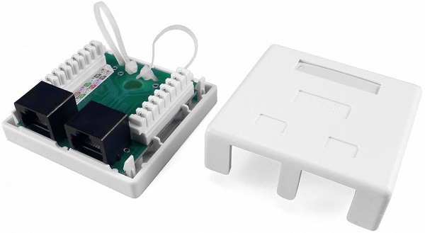 фото Розетка  Hyperline SB1-2-8P8C-C5e-WH в Екатеринбурге