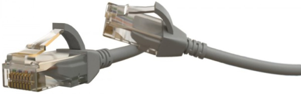 фото Кабель патч-корд U/UTP 6a кат. 5м Hyperline PC-LPT-UTP-RJ45-RJ45-C6a-5M-LSZH-GY