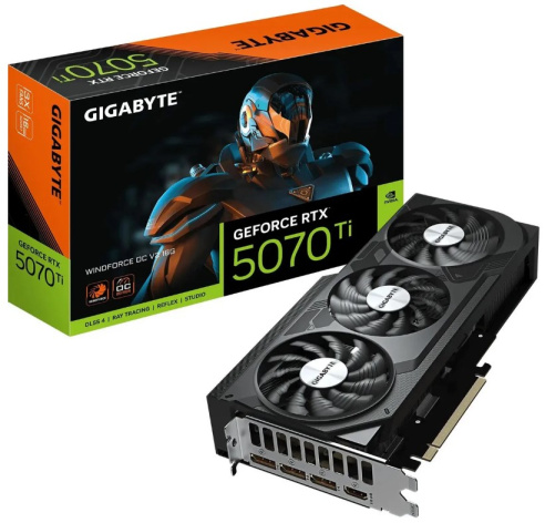 фото Видеокарта GIGABYTE GeForce RTX 5070 TI WINDFORCE 3 OC (GV-N507TWF3OCV2-16GD) в Омске