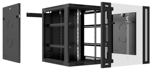 фото Шкаф настенный 19", 6U Cabeus SH-05F-6U60/35-BK в Воронеже