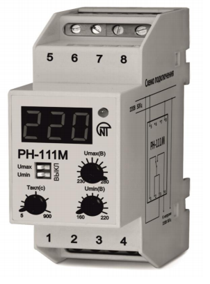 

Реле Новатек-Электро 3425601111 напряжения РН-111М однофазное регулируемое DIN 2 модуля S, 3425601111