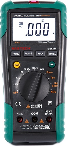 

Мультиметр Mastech 13-1223 трассоискатель профессиональный MS8236, 13-1223