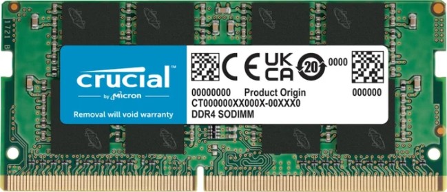 

Модуль памяти SODIMM DDR4 8GB Crucial CB8GS3200 PC4-25600 3200MHz CL22 260-pin 1.2V, CB8GS3200