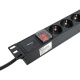 фото Блок розеток 19", 8 розеток EKF TRP-HPD-LS-16A-8SH-2MSH в Уфе