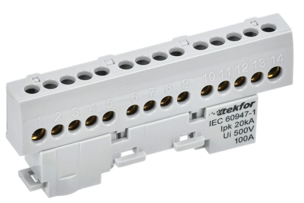 Изображение товара Шина L фаза IEK TF-NN10-14-KL-K03 для распределительных щитков
