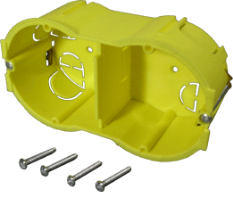 

Коробка TWT TWT-BX45x90-YL подрозеточная в стену для суппорта 45х90, желтая, TWT-BX45x90-YL