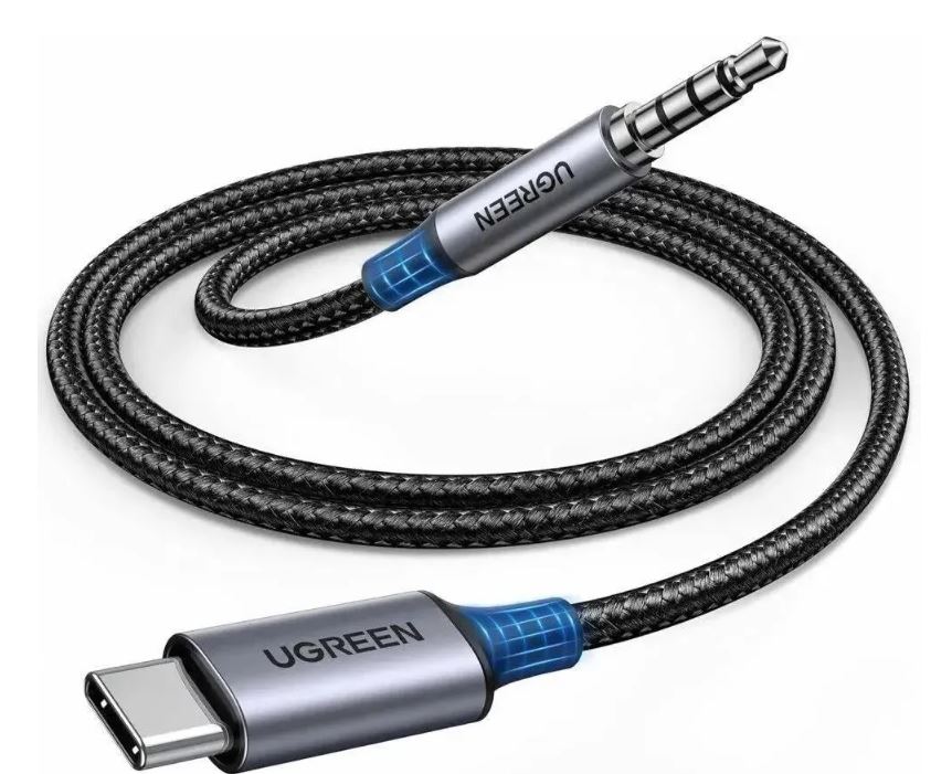 

Кабель UGREEN CM734 35056_ USB-C to 3.5mm Audio Cable With Chip. длина: 1м. цвет: серый, CM734