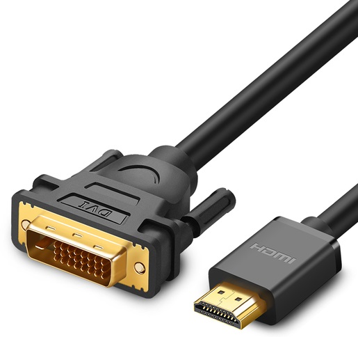 

Кабель интерфейсный UGREEN HD106 10135_ HDMI to DVI, 2 м Цвет: черный, HD106