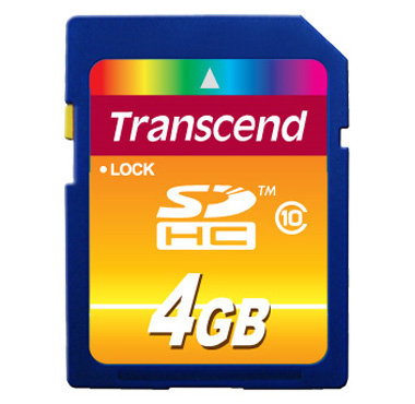

Карта памяти 4GB Transcend TS4GSDHC10 SDHC Class 10, TS4GSDHC10