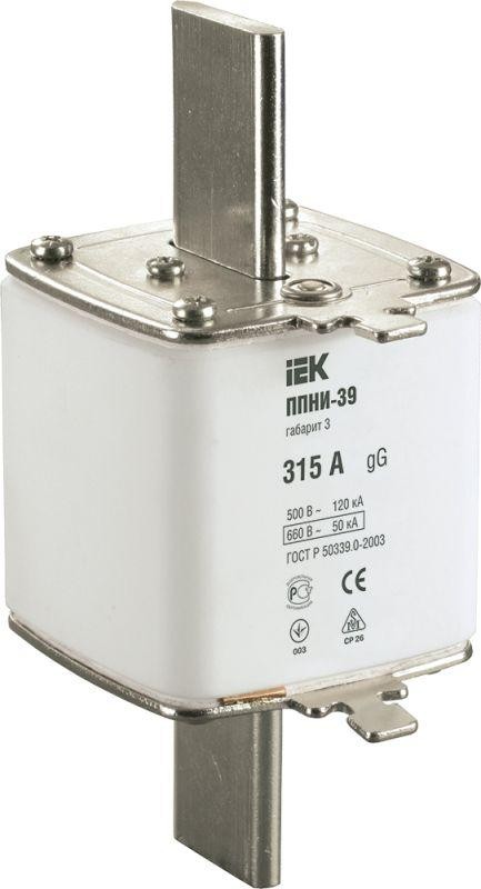 

Предохранитель IEK DPP50-315 ППНИ-39, габарит 3, 315А, DPP50-315