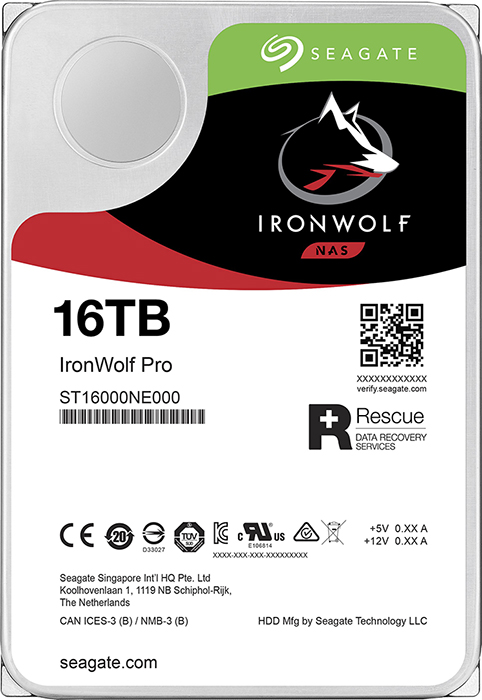 

Жесткий диск 16TB SATA 6Gb/s Seagate ST16000NE000 3.5" IronWolf Pro 7200rpm 256MB, ST16000NE000