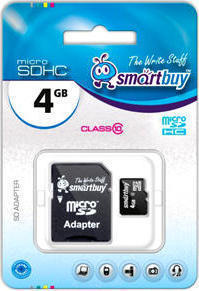 фото Карта памяти MicroSDHC 4GB SmartBuy SB4GBSDCL10-01 в Перми