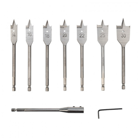 Изображение товара Набор сверл KRANZ KR-91-0762 для работы с деревом 14-30 мм