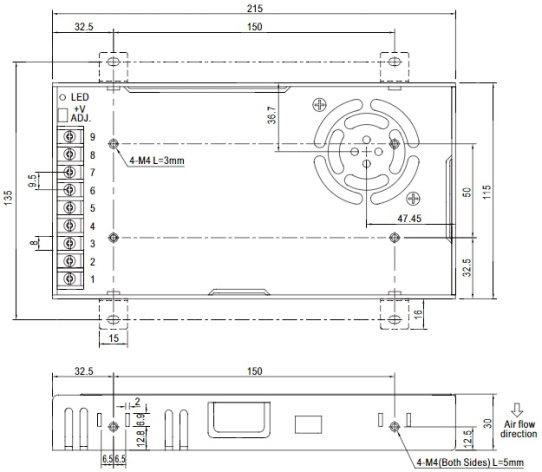 фото Преобразователь AC-DC сетевой Mean Well LRS-350-24 в Уфе