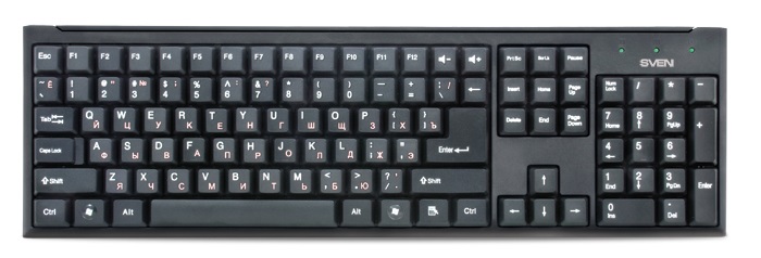 

Клавиатура Sven Standard 303 Power SV-03100303PU чёрная, USB+PS/2, Standard 303 Power