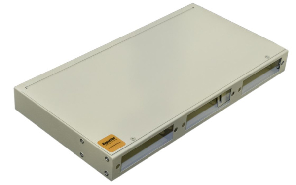 Изображение товара Оптоволоконный бокс Hyperline FO-19R-1U-3xSLT-W140H42-24UN-GY