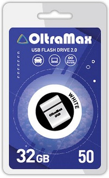 

Накопитель USB 2.0 32GB OltraMax OM032GB-mini-50-W 50, белый, OM032GB-mini-50-W