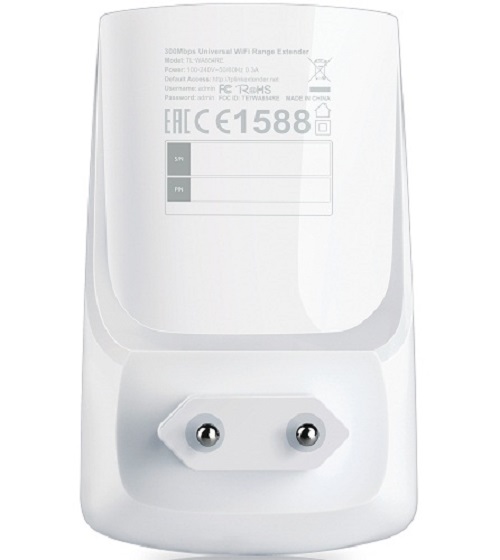 

Повторитель TP-LINK TL-WA854RE Wi-Fi 300Мбит/с, 802.11b/g/n, компактный, TL-WA854RE