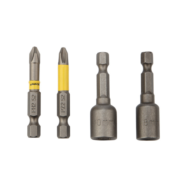 

Набор бит KRANZ KR-92-0461 на шуруповерт PH2, PZ2 с магнитным держателем 50 мм, головка 8 мм, 10 мм, KR-92-0461