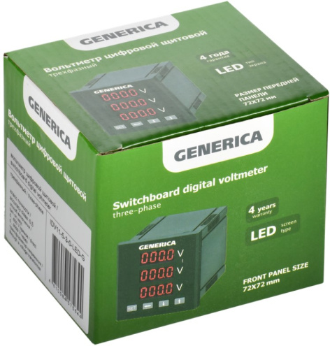 фото Вольтметр  GENERICA IDV11-5-3-0-LED-G в Санкт-Петербургe