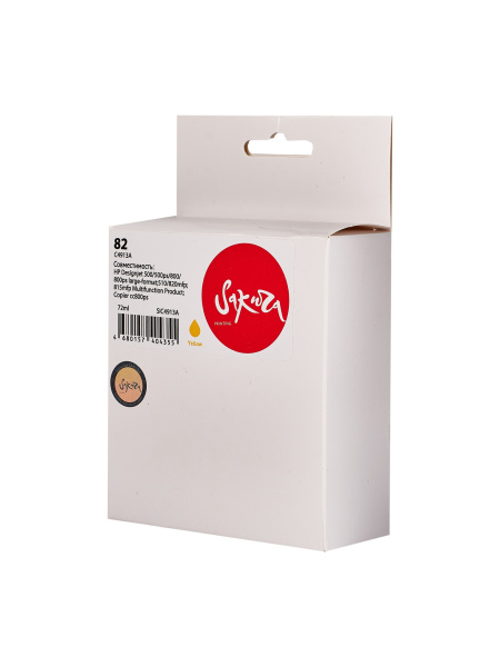 фото Картридж струйный Sakura C4913A (№82 Yellow) в Перми