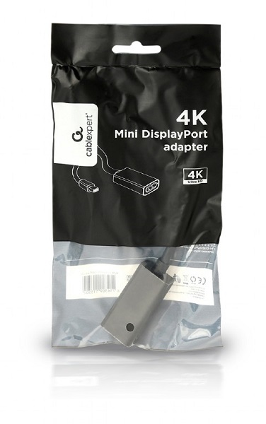 

Адаптер Cablexpert A-mDPM-DPF4K-01 miniDisplayPort -> DisplayPort, 4K, 20M/20F, длина 16см, черный, A-mDPM-DPF4K-01