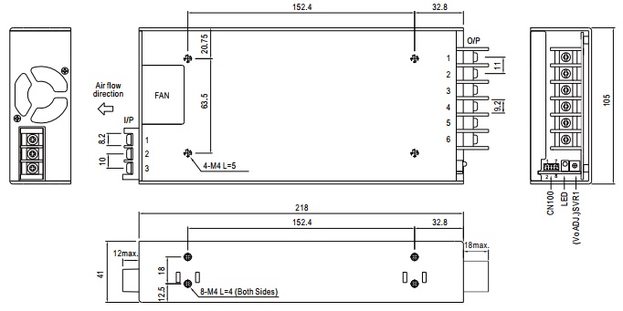 

Преобразователь AC-DC сетевой Mean Well HRPG-450-12 450Вт, вход 85…264В AC, 47…63Гц /120…370В DC, ККМ, выход 12В/0…37.5A, рег. вых=10.2…13.8В, доп. вы, HRPG-450-12