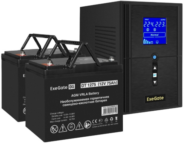 фото Комплект  Exegate SineTower SZ-1000.LCD.AVR.2SH.1C13.USB в Омске