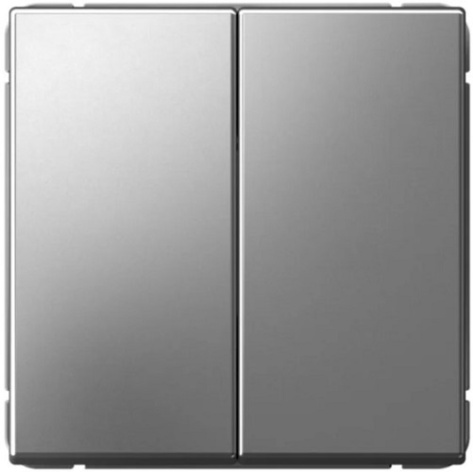 Изображение товара Двухклавишный выключатель Systeme Electric GAL000917 сталь 250 В 10 А