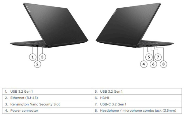 фото Ноутбук  Lenovo V15 G4 AMN в Уфе 15.6 ", Ryzen 5, 8 Гб RAM, 512 Гб SSD, Radeon 610M, Серый