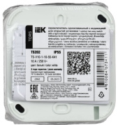 фото Переключатель одноклавишный с подсветкой  IEK TS-V10-1-10-55-K41