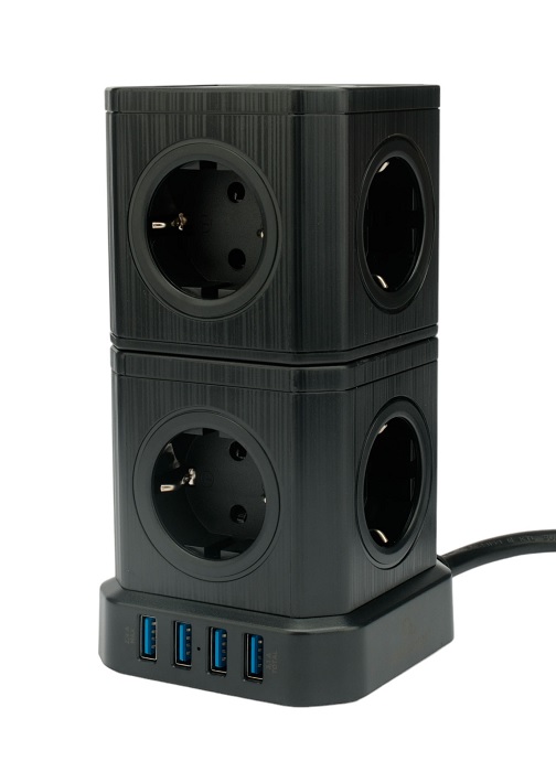 

Сетевой фильтр Cablexpert TWR-9-U4-W-2 Tower 9р, 16А, 4хUSB, 3.1А, 2м, ур.защиты 4+, белый, коробка, TWR-9-U4-W-2